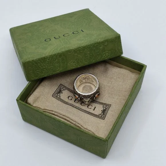 Gucci Tiger Ring 925 Silver - Picture 10 of 12